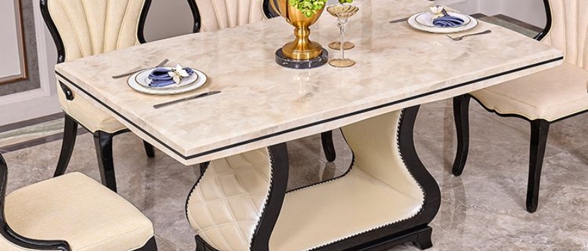 Marble Top Dining Table Set